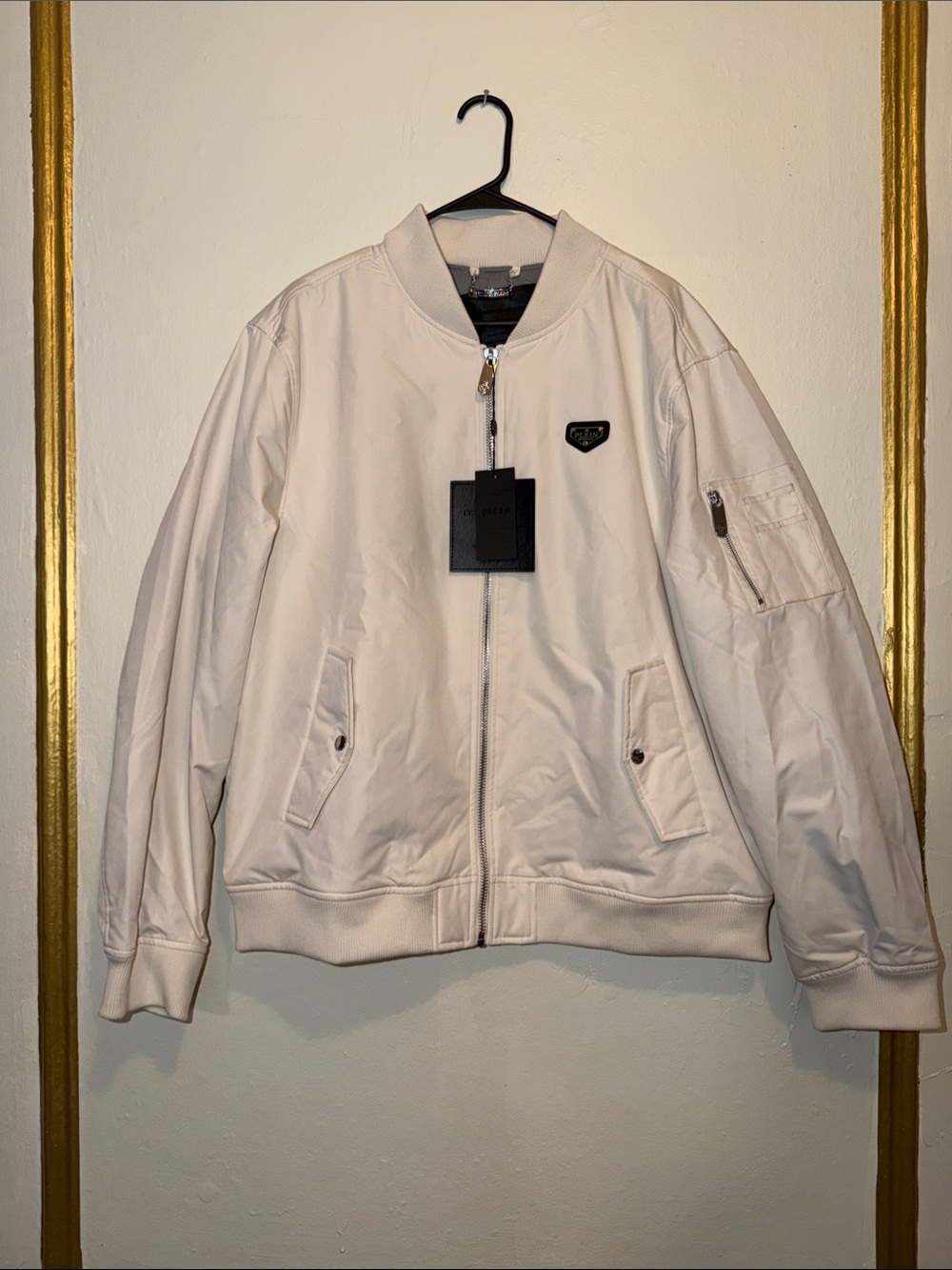 Philipp Plein Cream Bomber Jacket